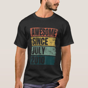 Camiseta Crianças Retro Colores 11 Aniversário Para Crian