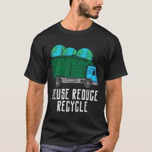 Camiseta Crianças Reutilizam Comboio de Reciclar Reduzido C