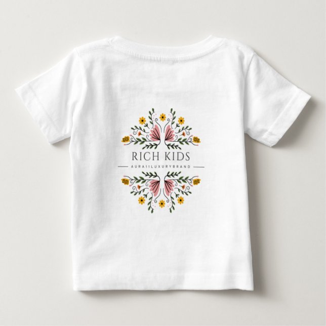Camiseta Crianças ricas marca de luxo aura11 (Verso)