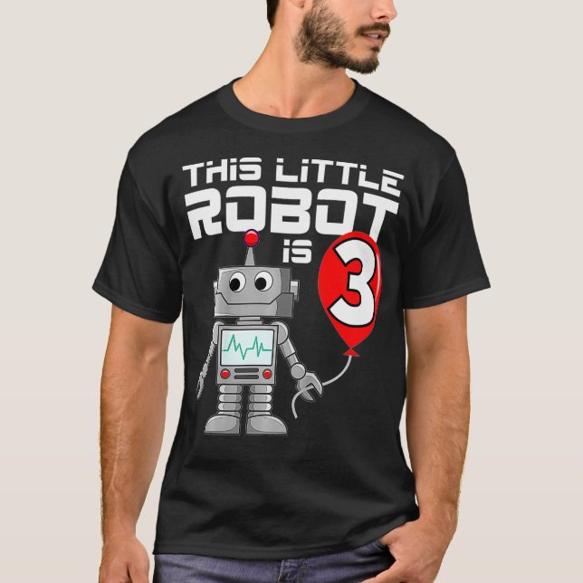 Camiseta Crianças Robôs Robôs Robôs Robôs Science Robôs, 3  (Frente)