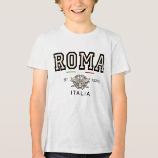 Camiseta Crianças Roma Itália Est 753 AC Vintage Varsity