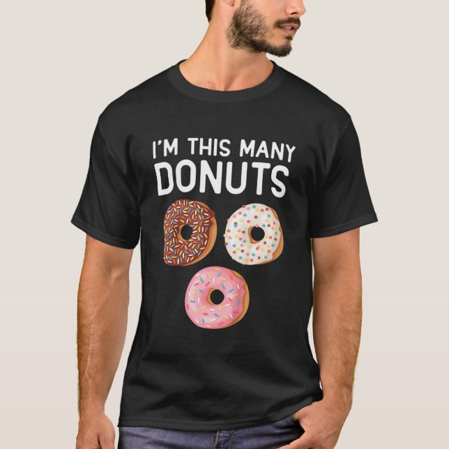 Camiseta Crianças Rosquinha de aniversário de 3 anos de de  (Frente)