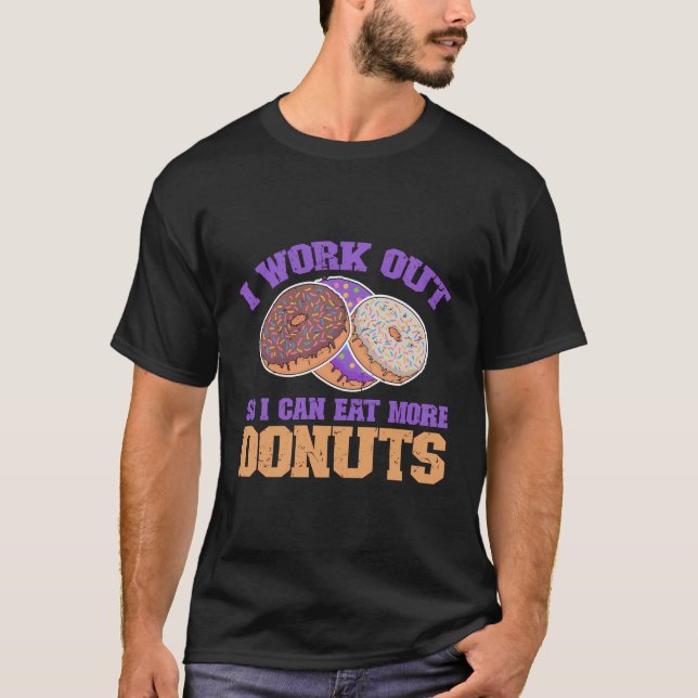 Camiseta Crianças Rosquinhas De Dobra Eu Trabalho Para Que  (Frente)