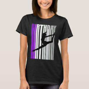 Camiseta Crianças Roxas bonito Dançam Aniversário Comboio C