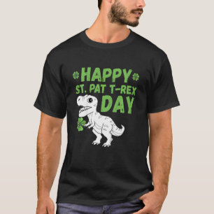 Camiseta Crianças Ruas Felizes Pão no T Rex Day Dinossaur