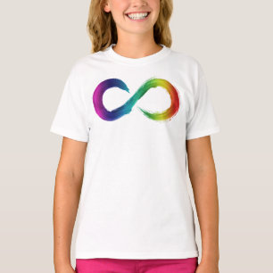 Camiseta Crianças Ruffle Neurodiversity Rainbow Shirt