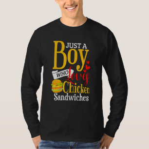 Camiseta Crianças Sanduíches de frango Meninos Chicken Burg