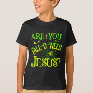 Camiseta Crianças são Dia-das-Bruxas Jesus Cristão Hallowee