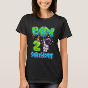 Camiseta Crianças segundo aniversário Astronauta Astronauta