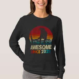 Camiseta Crianças segundo aniversário Dinossaur Rex Incríve