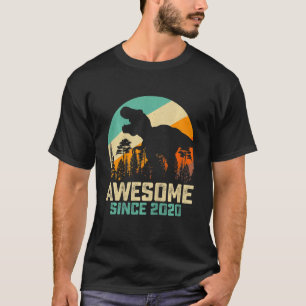 Camiseta Crianças segundo aniversário Dinossauro 2 Anos Men