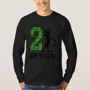 Camiseta Crianças segundo aniversário Golfer Boy de Dois An