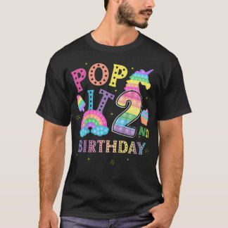 Camiseta Crianças segundo aniversário pop 2 anos dando fest