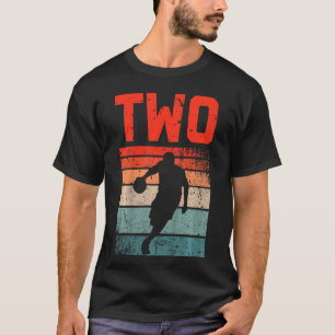 Camiseta Crianças - segundo aniversário Retro Basquete - Ga