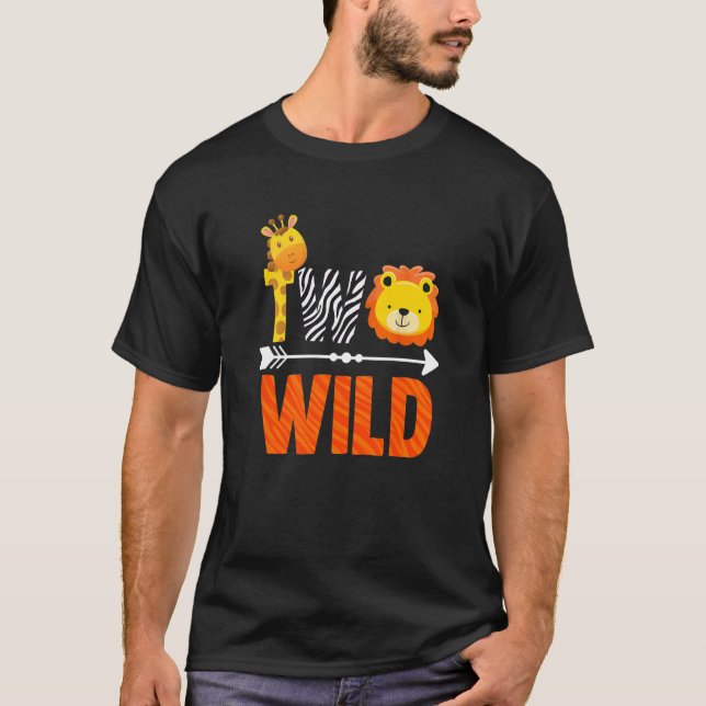 Camiseta Crianças segundo aniversário Safari Baby Lion 2 Ye (Frente)
