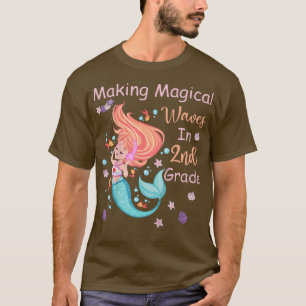 Camiseta Crianças segundo Grau Sereia Fazer Ondas Mágicas C