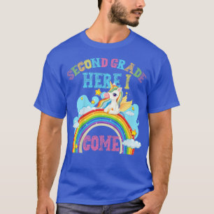 Camiseta Crianças segundo Rainbow Unicorn Lover Segunda Gra