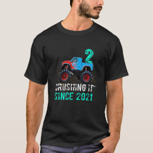 Camiseta Crianças segundos aniversários 2 Esmagando Desde 2