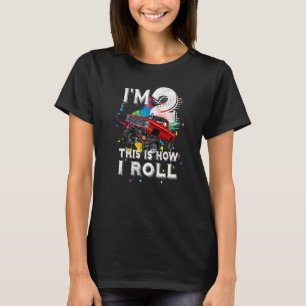 Camiseta Crianças segundos aniversários, sou 2 Monstros de