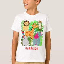 Crianças Selgle Safari Animais de Cartoon Personal