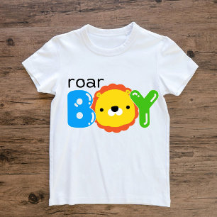 Camiseta Crianças Selvagens Do Leão Safari, Cute Lion Safar