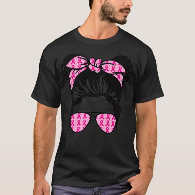 Camiseta Crianças Sensibilizam Cancer Em Outubro Nós Vestim (Frente)