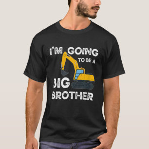 Camiseta Crianças, serei um grande irmão construtor Bo
