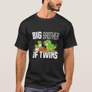 Camiseta Crianças, serei um grande irmão dos gêmeos Dino D