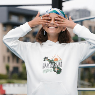 Camiseta Crianças Silhuette Hawaii do Estilo Retro