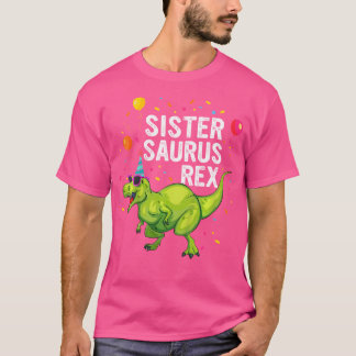 Camiseta Crianças Sistersaurus T Rex Dinossaur Irmã Matador