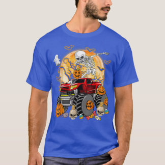 Camiseta Crianças Skeleton Monster Truck Moon Candy Toddler