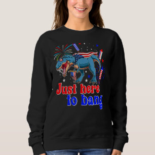 Camiseta Crianças Só Estão Aqui Para Bang American Flag Fir