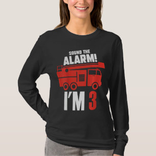 Camiseta Crianças soam o alarme. Eu tenho 3 anos Aniversári