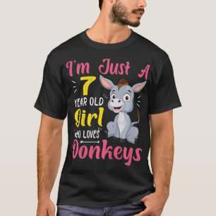 Camiseta Crianças Sou Apenas Uma Garota De 7 Anos Que Ama D