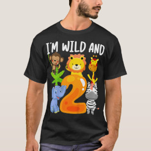 Camiseta Crianças, sou selvagem e 2 segundo aniversário de 