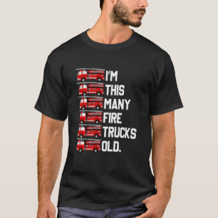 Camiseta Crianças Sou Tantos Caminhões De Bombeiros Com 4 A