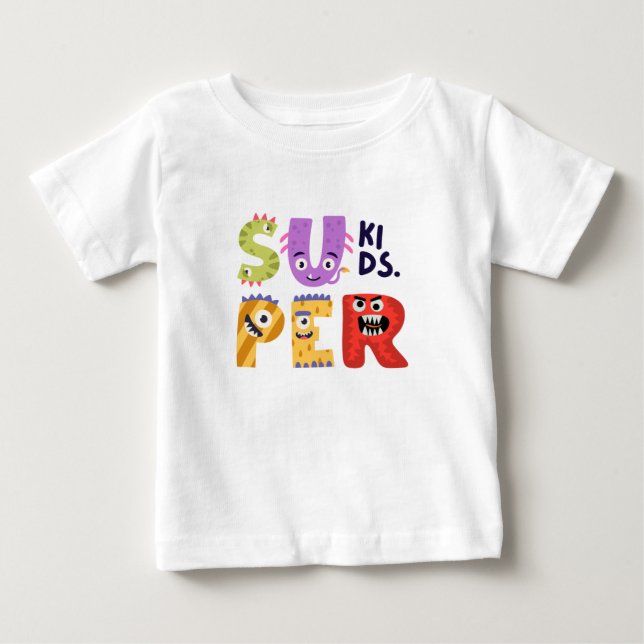 Camiseta crianças super (Frente)