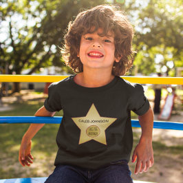 Camiseta Crianças Superlativas de Hollywood Douradas