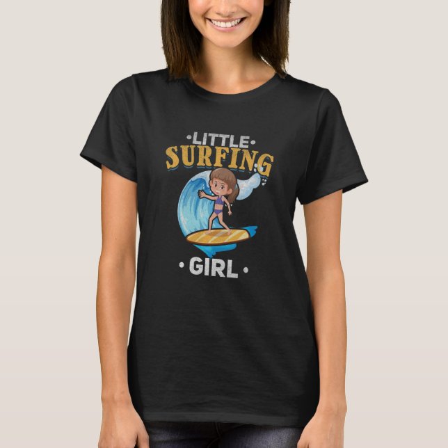 Camiseta Crianças surfando crianças surfando água surfando  (Frente)