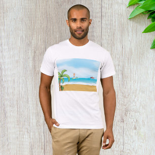 Camiseta Crianças surfando no Oceano de Verão Tropical Beac