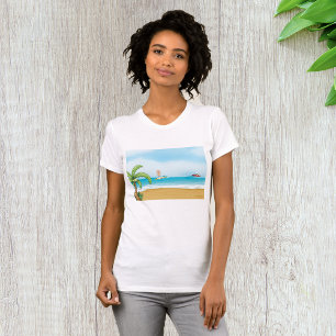 Camiseta Crianças surfando no Oceano de Verão Tropical Beac