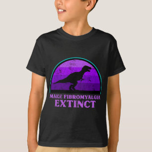 Camiseta Crianças T Rex Dino Fazem Fibromialgia Escapar Awa