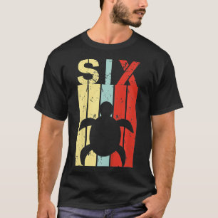 Camiseta Crianças Tartaruga 6 Aniversário Garota Tartaruga