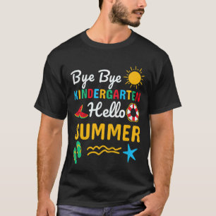 Camiseta Crianças Tchau Jardim de Infância Alô Professor de