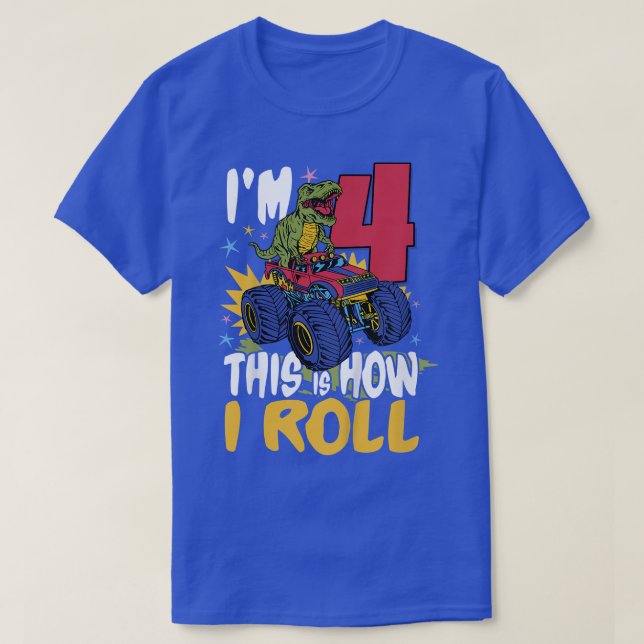 Camiseta Crianças, tenho 4 anos. É assim que eu faço o cami (Frente do Design)
