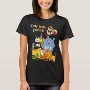 Camiseta Crianças, tenho 6 anos, animais do zoológico, selv