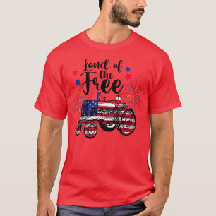 Camiseta Crianças Terras De Trator De Cuta Livre Fazenda 4º