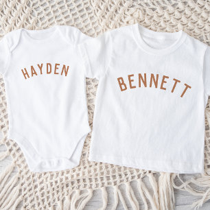 Camiseta Crianças - Teto de Nome Personalizado   Ferrugem