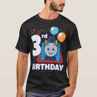 Camiseta Crianças Thomas e Amigos - aniversário de 3 anos f
