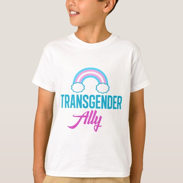 Camiseta Crianças Transgênero Ally Cute (Frente)